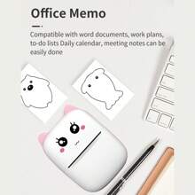Mini Wireless Portable Printer,Thermal Paper Pocket Printer With 1 Roll Of Printing Paper,For Android Or IOS APP, Inkless Printer, Suitable For Home, Office, Learning