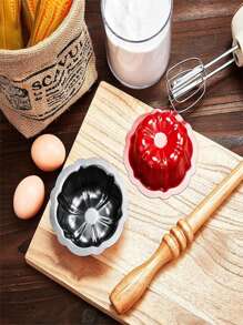 9入組迷你南瓜形蛋糕烤盤，4.6英寸，碳鋼烘焙模具，烘焙托盤，烤箱工具，烘焙配件，廚房小工具 - 彩色 - 查看 5