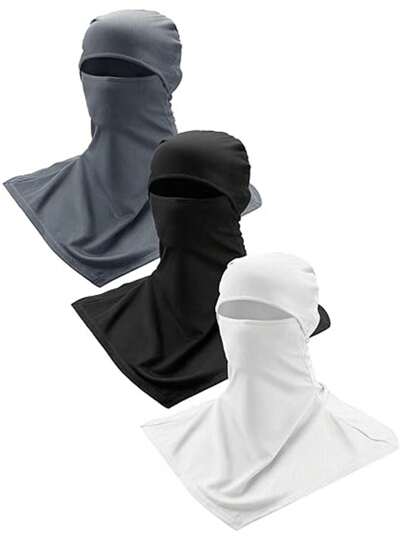 1pc Outdoor Cycling Full Face Mask Sunscreen Anti-Dust Breathable Headscarf For Men And Women, Suitable For Sports And Fishing, Balaclava