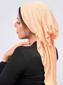 1件装女士纯色弧形帽，羽毛状设计，带两条尾巴，飞行员帽，头巾，睡帽 - A - 查看 17