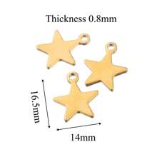 20pcs 304 Stainless Steel Small Star Pendant DIY Jewelry Accessories Bracelet Earrings Jewelry Making