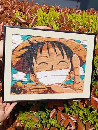  "ONE PIECE" Diamond Painting Anime Character Mosaic Diamond Embroidery Cross Stitch Kit DIY Home Decoration Gift 30*40cm/11.81*15.75in"