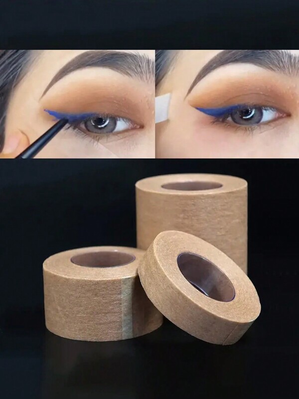 1 Rolo de Adesivos para Sombra de Olhos, Ferramentas de Maquiagem Respiráveis para os Olhos, Delineador, Adesivos para Cuidados com os Olhos, Adesivos para Extensão de Cílios, Ferramentas para Aplicação de Beleza