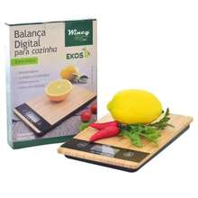 Balança digital de Cozinha Bambu - Bege - Visão 3