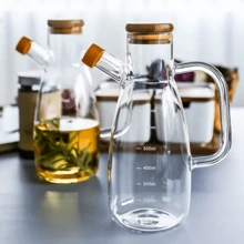 Galheteiro porta tempero bambu borossilicato