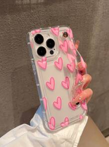 Outline Heart Airbag Wrist Strap Phone Holder Protective Case Waterproof Shockproof Anti-Fall Scratch Resistant