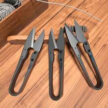 1 cái/bộ Bộ kéo may bằng thép carbon hình chữ U -Kéo cắt tỉa siêu sắc nét -Kéo thủ công và chỉ bền -Lý tưởng để thêu/may/DIY -Tay cầm thoải mái -Dễ sử dụng - màu đen - Xem 7