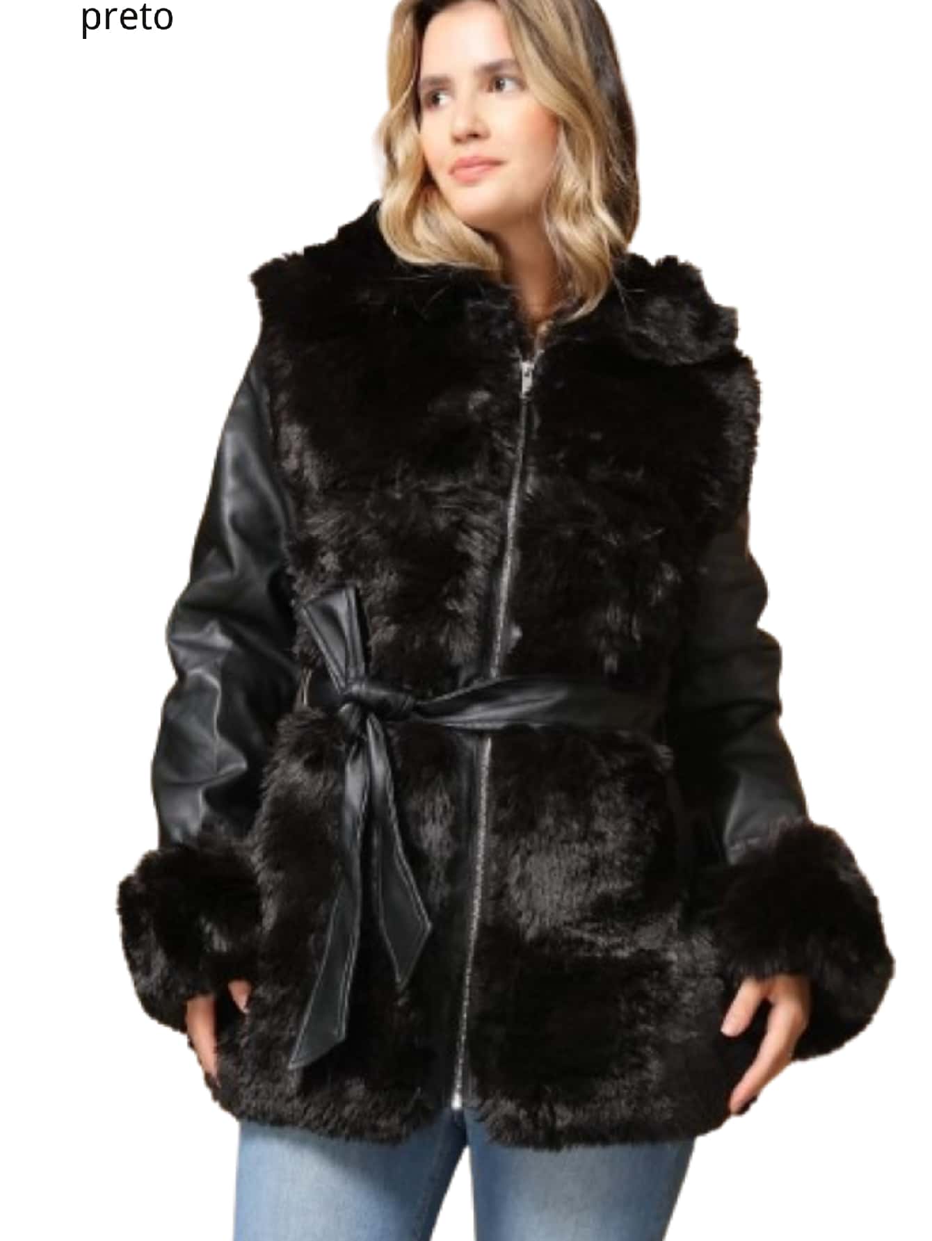 Women Jackets - Black and White - View 1