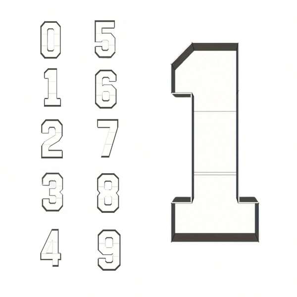 Decorazione 3D digitale a tre dimensioni con numeri da 0 a 9 su lavagnetta portabaloon, adatta per decorazioni di feste di compleanno di un anno, matrimoni, compleanni (esclusi i palloncini), Natale