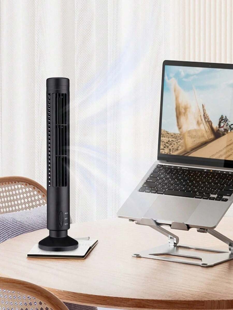 Ventilador de torre oscilante ventilador de piso sin aspas, ventilador de refrigeración portátil vertical para oficina hogar, ventilador de torre, ventiladores para recámara - Negro - Ver 1