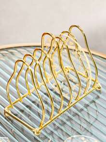 1入組廚房鐵製小碟架，家居金色/銀色碟子收納架和瀝水架，三角形收納架 - 黃色 - 查看 6