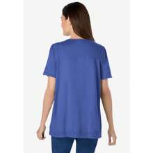 WOMAN WITHIN Woman Within Women's Plus Size Lace-Trim Pintucked Tunic