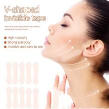 40Pcs Face Lift Tape Face Tape Lifting Invisible Face Lifting Tape Instantly For Sagging Skin Facial Wrinkles - Apricot - View 5