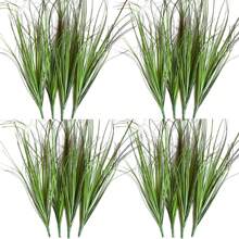 8 PIÈCES Plantes artificielles, arbustes artificiels en herbe de blé, tiges de verdure artificielle, plantes artificielles hautes pour la décoration intérieure et extérieure, cadeau de la Saint-Valentin