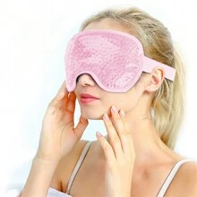 1 miếng Gel Ice Pack Mặt nạ mắt đa chức năng, Mặt nạ mắt trị liệu lạnh, Bóng mắt khi ngủ, Mặt nạ làm mát mắt để trị liệu nóng lạnh, Mặt nạ làm đẹp mắt để ngủ và mất điện - Hồng - Xem 1