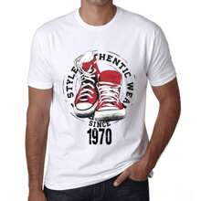 T-shirt da uomo Authentic Style Since 1970 – Authentic Style Since 1970 – 54 anni T-shirt grafica Idea regalo 54° compleanno Vintage Anno 1970 Novità