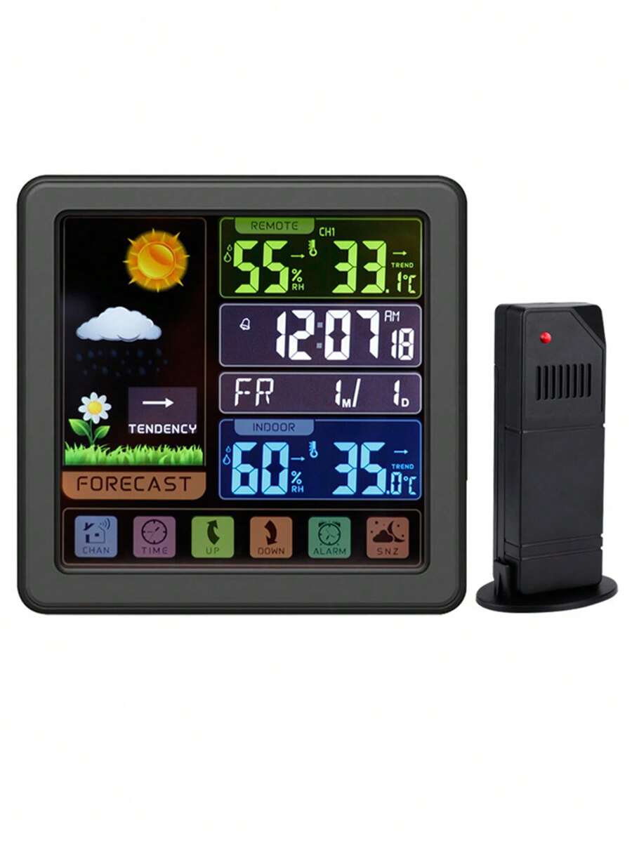 Multifunction Touchscreen Wireless Weather Station With Creative Color