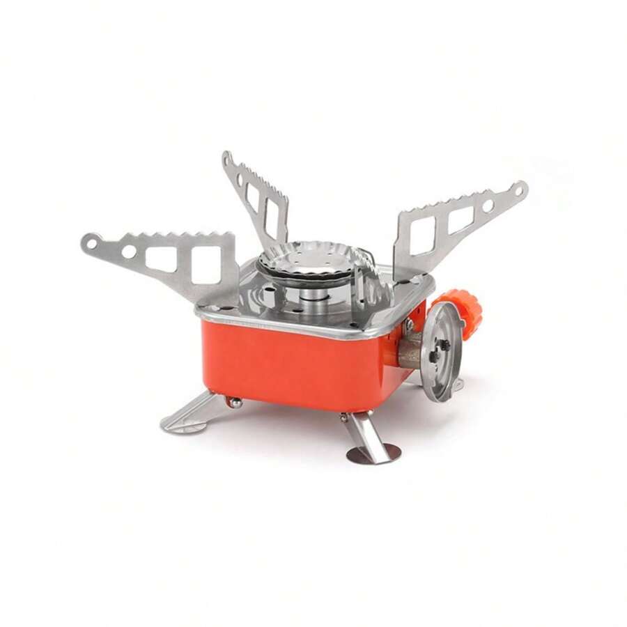 Outdoor Mini Square Burner, Portable Foldable Gas Stove, Camping