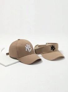 2pcs/Set Men's Personalized Embroidery NY Baseball Cap, Open Top Hat Suitable For Sun Protection In Spring/Summer, Everyday Wear - Multicolor - View 9