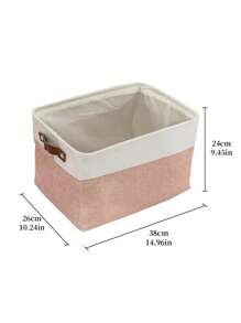 1pc Personalized Customized Pet Toy Storage Box, Large Size Storage Box, Can Be Printed With Pet Name And Other Information - Pink - View 2