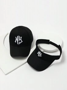 2pcs/Set Men's Personalized Embroidery NY Baseball Cap, Open Top Hat Suitable For Sun Protection In Spring/Summer, Everyday Wear - Multicolor - View 3