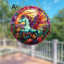 1 Bảng hiệu treo tường Unicorn Dream Catcher, Trang trí tường acrylic nhuộm tròn, Trang trí trang trại, Dành cho cửa Trang trí ngày lễ trang trại, Dành cho Windows Courtyards Gardens Bars Trang trí văn phòng tại nhà, Tân gia, Tri ân giáo viên, Trở lại trường học, Quà tặng Ngày của Mẹ - Nhiều màu - Xem 4