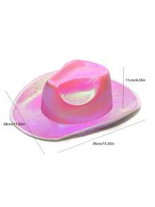1 pezzo Cappello da Cowboy Fantasia Occidentale Party Exclusive, Cappello da Cowboy fluorescente