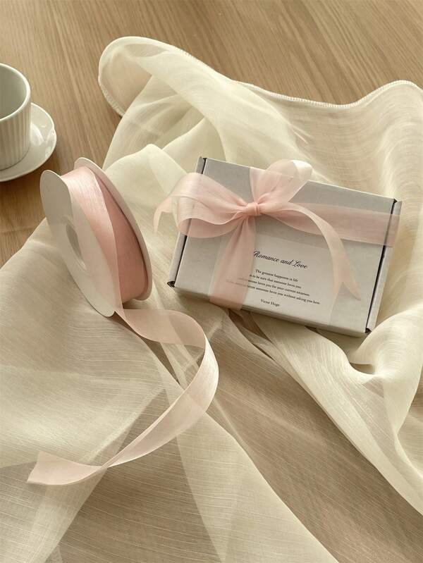 Milchseide & Organza Schleifen Blumenstrauß Verpackungsmaterial, handgemachte Geschenkverpackung für Geburtstag, Geschenkband, Kuchen Verpackungs-Do-it-yourself Schleifenblumen Bukett Verpackungsmaterial, hochwertiges Blumenkunstbindungsband für Rückkehr zur Schule, Valentinstag