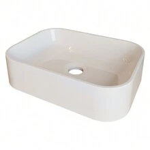 Pia Lavatório para Banheiro Retangular Oxford Branco Brilho