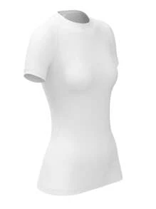 Women Workout Clothes Yoga Gym Athletic Sports Tops Quick Dry Running Exercise Stretch Tight Fitting T-Shirt Basic T Shirt White Summer - White - View 5