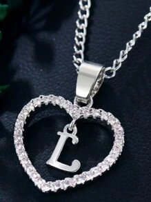 Dây chuyền mặt trái tim và chữ cái phong cách Bohemian cho đám cưới xuyên biên giới, tiệc tùng, quà tặng Valentine, 1 chiếc Valentine - vòng cổ thư - Xem 15