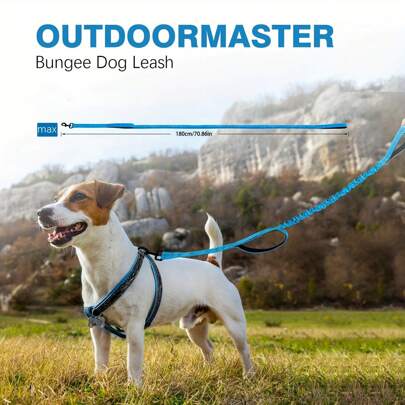 1 Pc Stretch Dog Leash Multiple Colors Heavy Duty Dog Leash With Shock Absorption 2 Padded Handles Dog Training Leash Improves Dog And Comfort