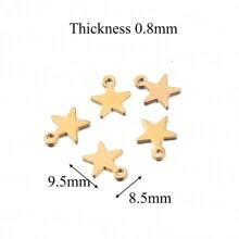 20pcs 304 Stainless Steel Small Star Pendant DIY Jewelry Accessories Bracelet Earrings Jewelry Making