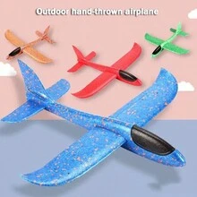 一套大型手掷泡棉飛機玩具，長47厘米/18.5英寸，滑翔和防壓性能卓越，具有2種飛行模式，獨特的遊玩方式，強烈推薦作為青少年戶外玩具。 - 彩色 - 查看 1