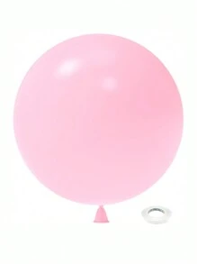 1 个 36 英寸乳胶气球，配 1 个白色气球丝带，大号圆形乳胶气球，适用于拍摄照片、生日、新娘送礼会、婚礼派对装饰、返校情人节