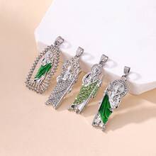 1入/4入銠鍍聖裘德男女吊墜，聖裘德守護神獎章護身符立體防護吊墜項鍊鑰匙扣珠子手機袋手鏈錢包拉鍊拉手 - 銠色 - 查看 1