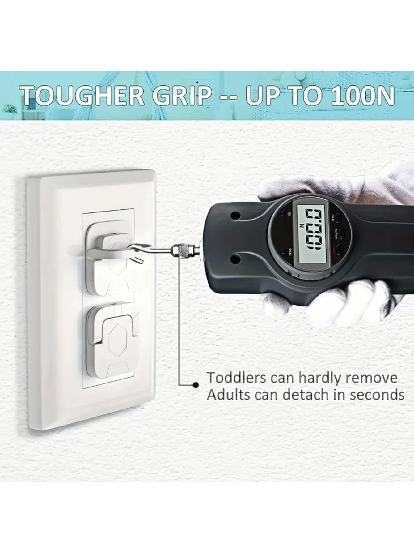 ChildSafe Outlet Covers With Hidden Handle Square Socket Protectors