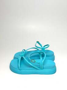 Women Platforms & Wedge Sandals - Baby Blue - View 3