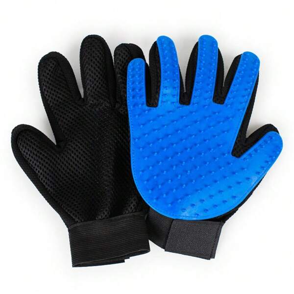 5-Finger Pet Grooming Glove, Pet Bathing & Massage Glove, Pet Cleaning & Deshedding Brush, Pet Grooming Glove For Cats & Dogs, Pet Hair Remover Brush