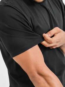 Men T-Shirts - 黑色 - 查看 4