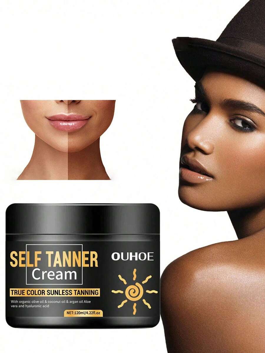 1 Jar 120g Dark Tanning Lotion For Skin Moisturizing, Deep Tanning, And Natural Bronze Skin Tone