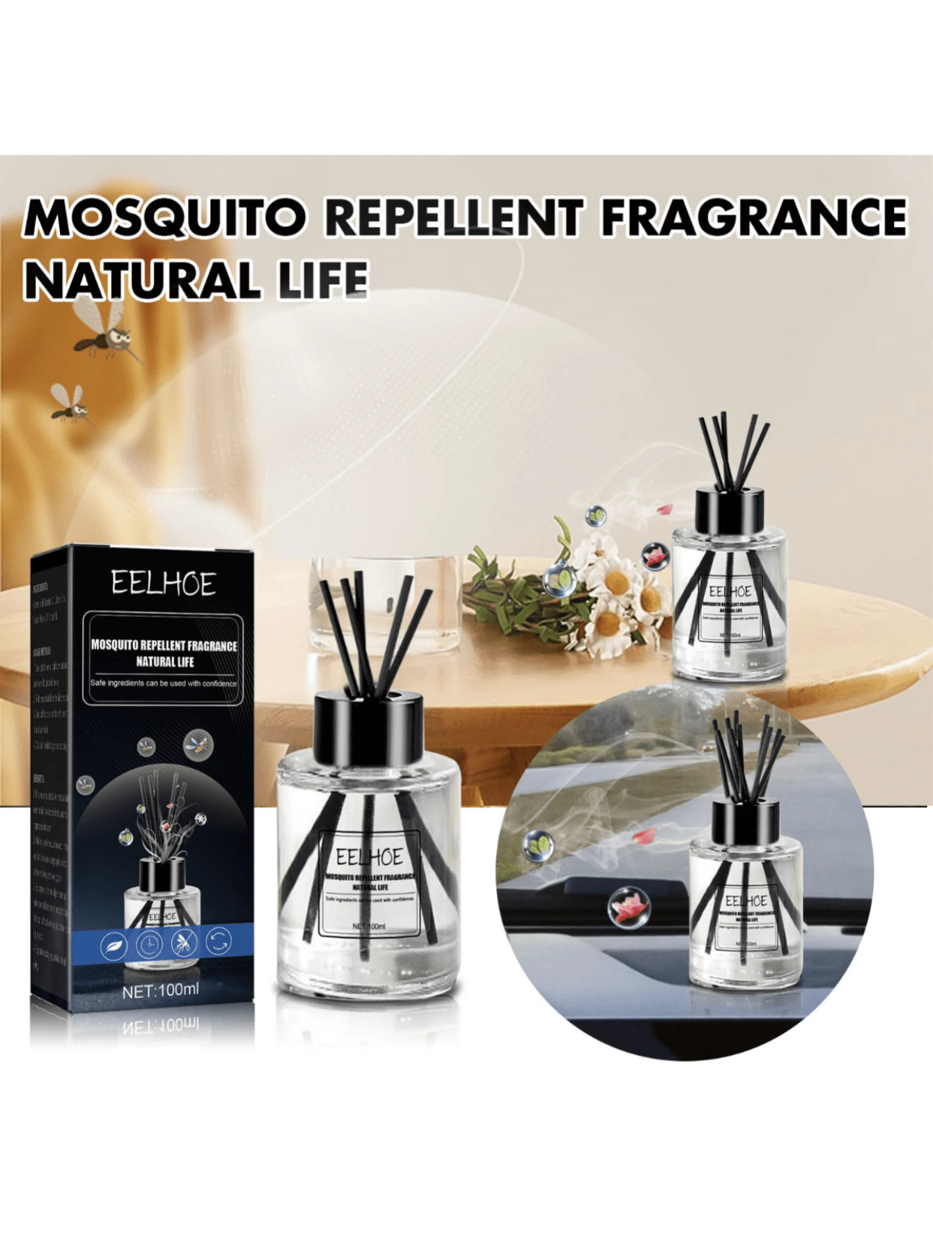 Mosquito Repellent Aromatherapy Indoor/Car Air Freshener Prevent