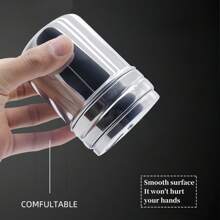 1個不銹鋼旋轉調味瓶，多用途香料瓶，帶有孔，適用於燒烤、牙籤、胡椒粉、鹽、糖等 - 銀色 - 查看 1