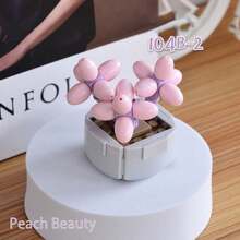 Diy Mini Blocks With Simulation Flower Pot Model For Adult Home Decor, Creative Eternal Life Plant Potting Blocks For Indoor Decoration, Creative Little Particle Plants Assembly Building Blocks Puzzle Toy, Birthday & Valentine's Day Gifts Room Decoration