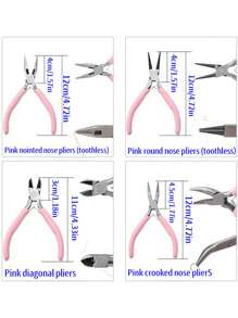 1 Miếng Thủ công DIY Màu hồng Màu sắc Kim tiêm Mũi Kìm Đối với Làm đồ trang sức , Đa chức năng Mini Kết cườm Công cụ - Nhiều màu - Xem 11