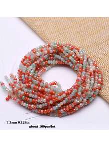 2x3mm High  Quality  Coating Color Faceted Round Crystal Glass Beads MiX Color 1 Strand 15inch Long DIY Necklace Bracelets Jewelry Making Accessories - Multicolor - View 8