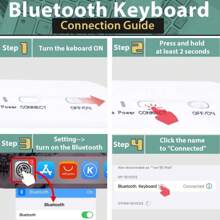 Kit Teclado E Mouse Bluetooth 5.2 Compatível Pc e Smartphones - Verde Menta - Visão 3