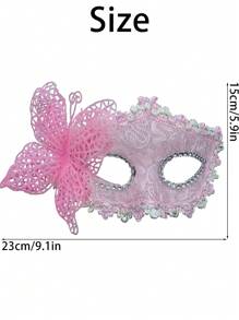 Mască de Halloween cu model fluture și dragon (stil lateral)