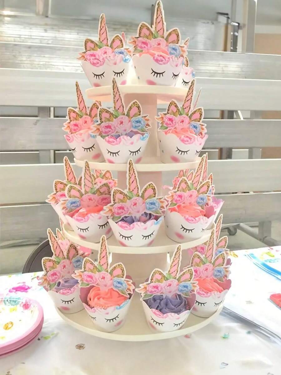 8pcs Unicorn Rainbow Cupcake Toppers With Lace Decorative Cupcake Wrappers With Unicorn 8pcs Unicorn Rainbow Cupcake Toppers With Lace Decorative Cupcake Wrappers With Unicorn