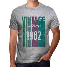 Heren T-shirt Vintage sinds 1982 – Vintage sinds 1982 – 42 jaar Grafisch T-shirt Cadeau-idee 42e verjaardag Vintage jaar 1982 Nieuw